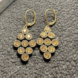 Beautiful Sparkling Dangle Amber Stone Hook Earrings